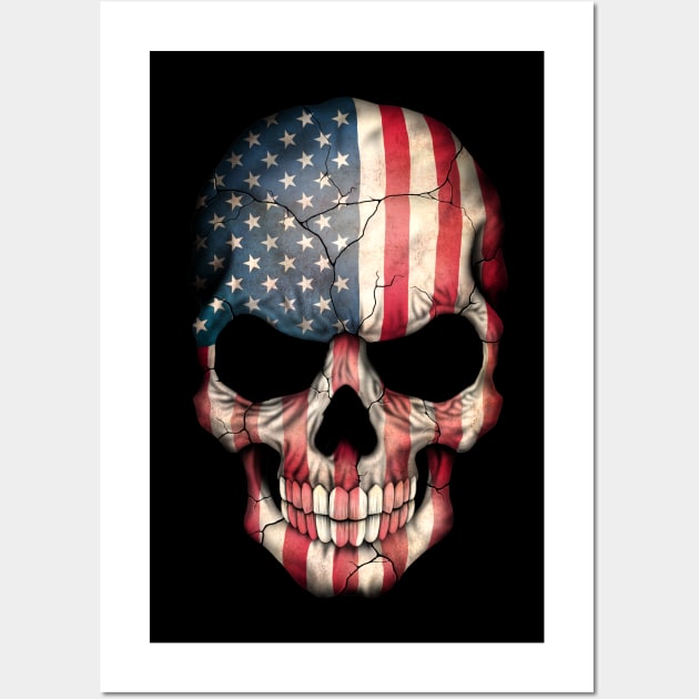 American Flag Skull Wall Art by jeffbartels